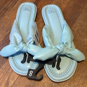 Women’s blue bow time and tru sandals